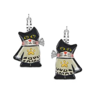 Taratata Supermiaou (super cat) leverback earrings small