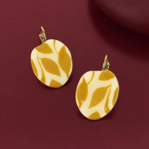 Taratata Kaly leverback earrings Mustard Yellow