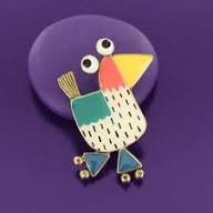 Taratata Roule Ma Poule (roll my hen White) brooch - Image 5