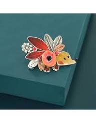 Taratata Mini Hedgehog brooch - red - Image 2