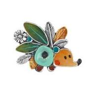 Taratata Mini Hedgehog brooch - green