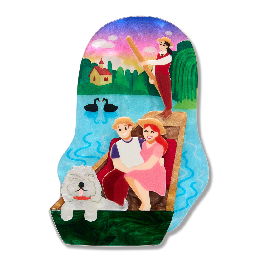 Love on Lake Punting Brooch 2026 out of stock