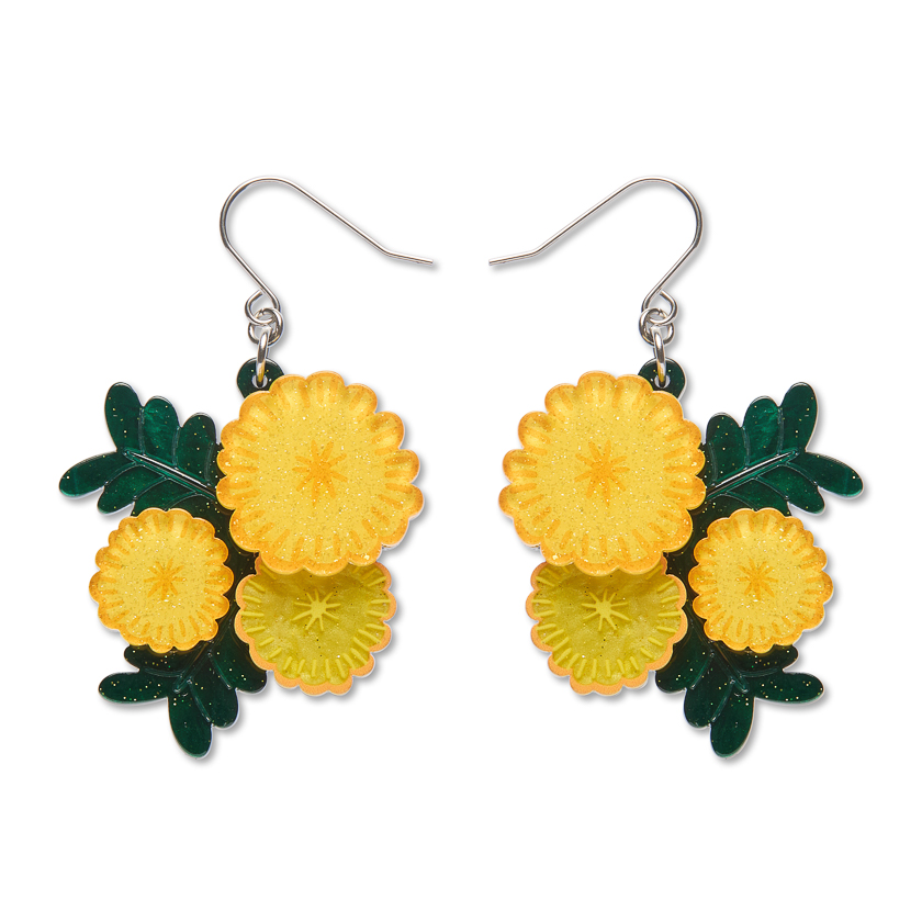 Sunshine Wattle drop earrings 2026