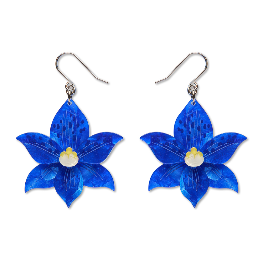 Spotted Sun Orchid drop earrings 2026