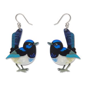 Superb Fairy Wren drop earrings 2026